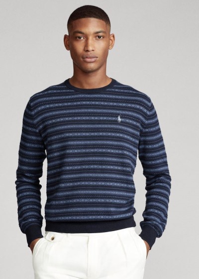 Polo Ralph Lauren Fair Isle Cotton Striktrøje Herre Danmark (ZBTEF7640)